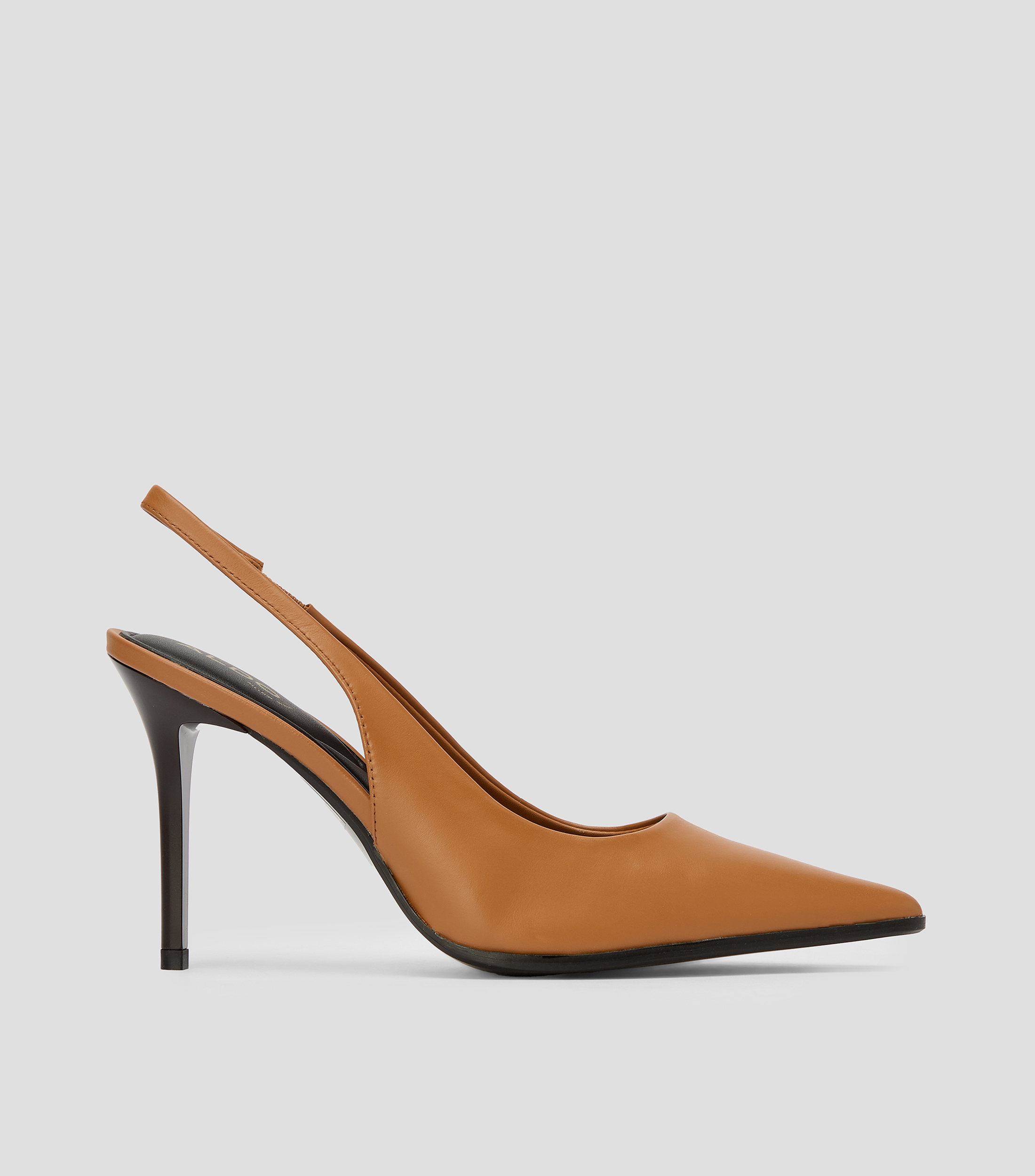 Zapatillas tacón alto de aguja en piel lisas Mujer